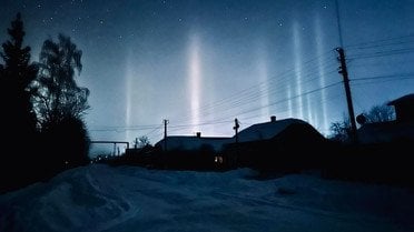 світлові стовпи на Тернопільщині_3 / © Ігор Свірський