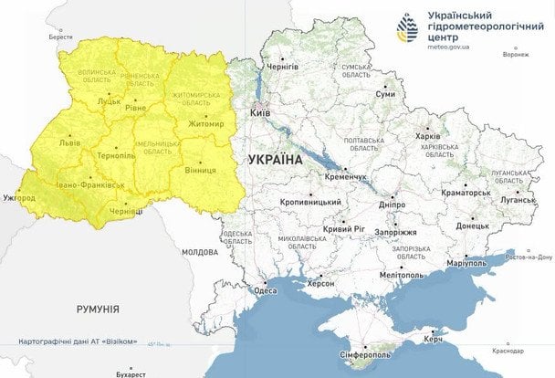Синоптики попереджають про грози в кількох областях України 1 вересня / © Укргідрометцентр