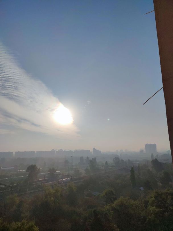 Киев затянуло дымом/Фото: ТСН.ua