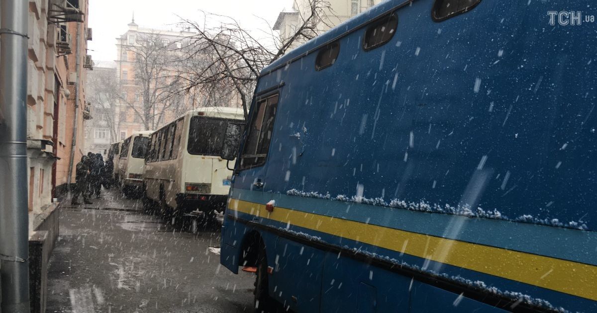 За акцією Нацкорпусу спостерігав посилений наряд силовиків / © Фото Інни Боднар/ТСН