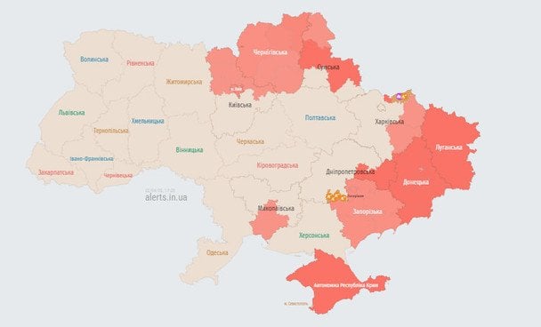 Карта повітряної тривоги / © скриншот