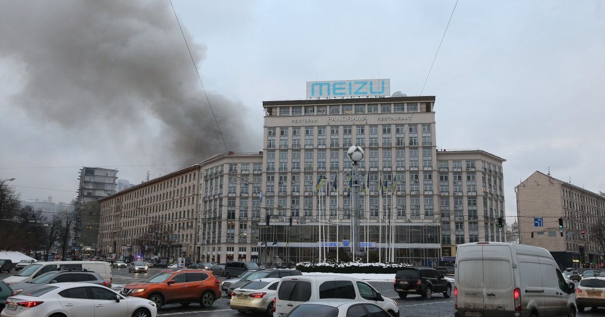 Пожежа в урядовому кварталі Києва