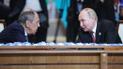 Глава МИД России Сергей Лавров и президент РФ Владимир Путин