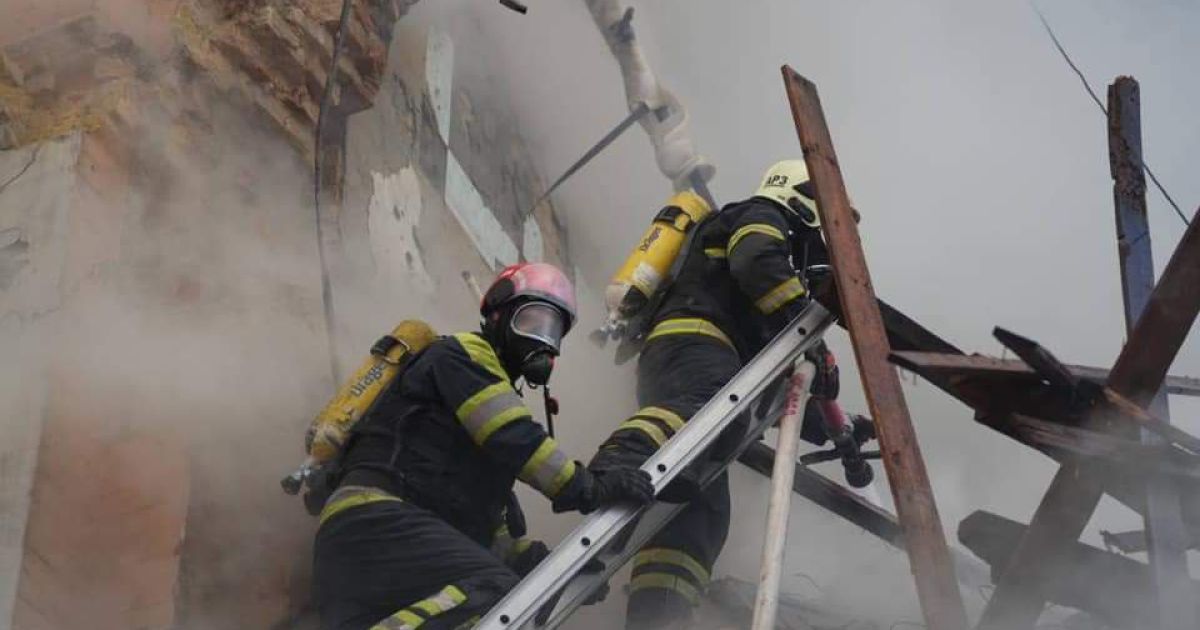 Атака дроном на будинку в Києві 17 жовтня_6 / © ГСЧС Украины