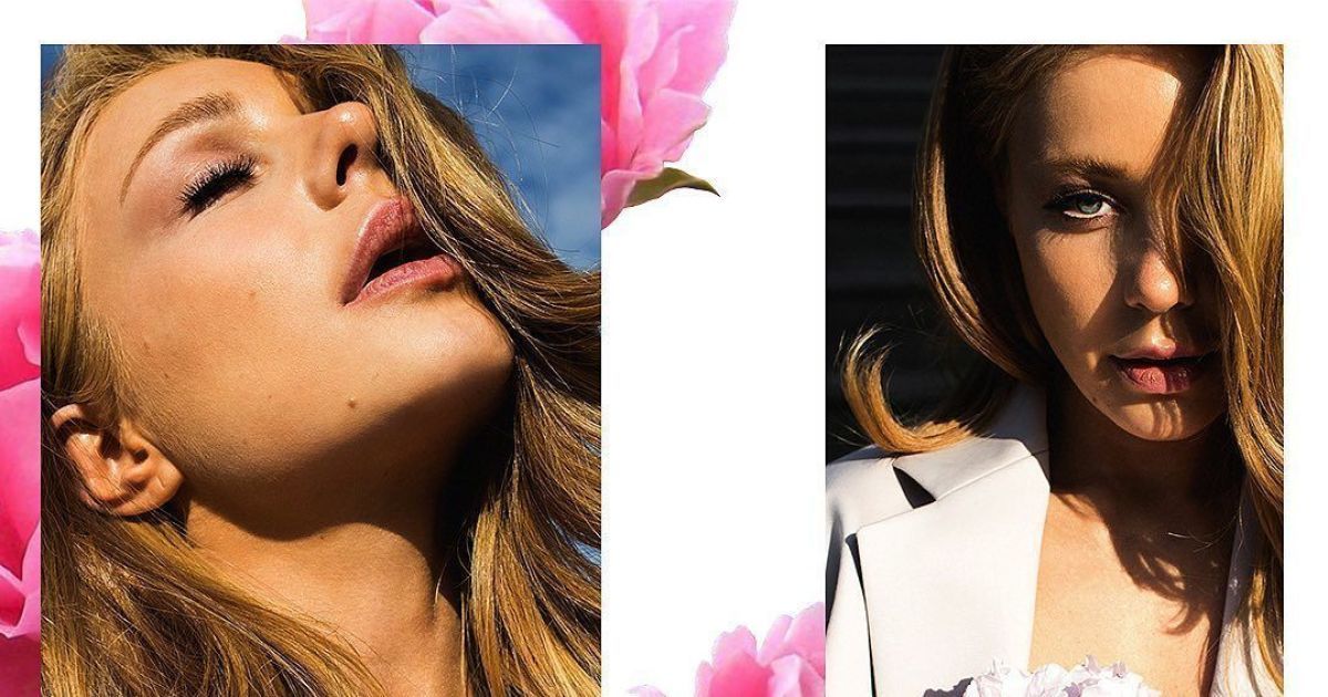 Тіна Кароль з піонами біля грудей млосно позувала фотографу