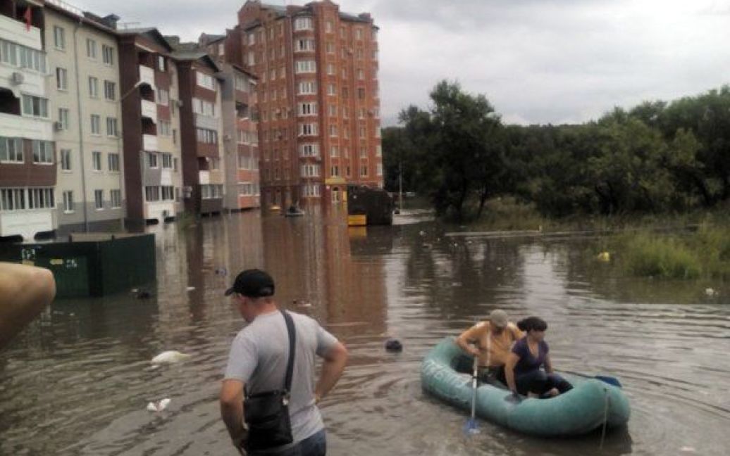 Часть Уссурийска накрыло наводнением / © Вести Приморье