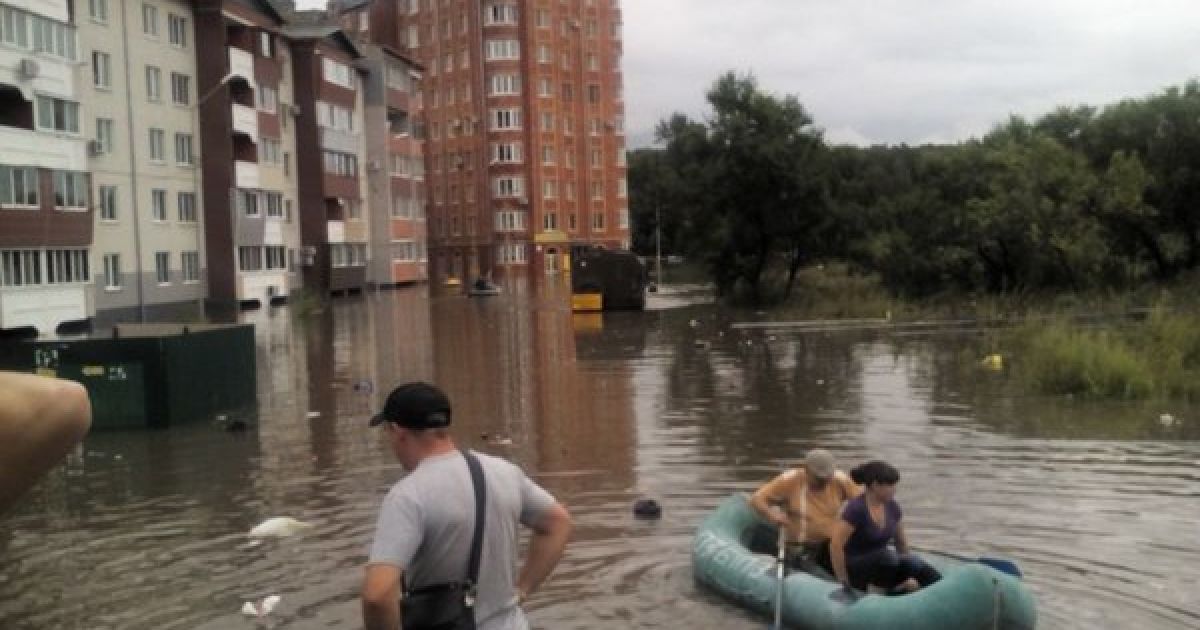 Часть Уссурийска накрыло наводнением / © Вести Приморье