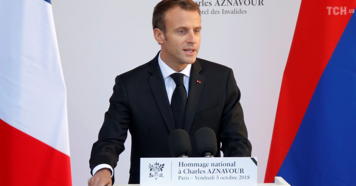 Президент Франції Емануель Макрон з промовою / © Reuters