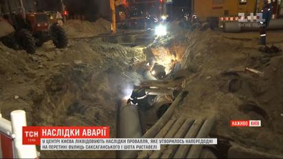 Столиця погрузла у заторах через затяжну ліквідацію наслідків провалля