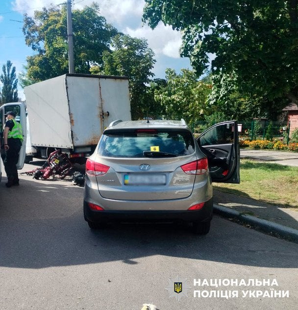 ДТП в Киеве с авто и велосипедом  / © Национальная полиция Киева