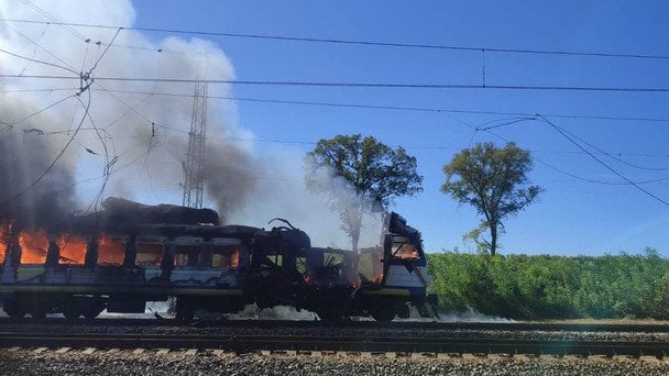 Атака на поезд в Харьковской области.