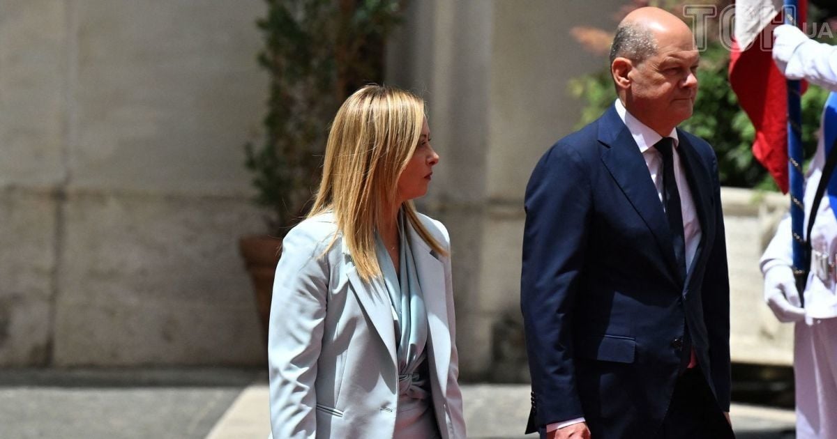 Джорджа Мелоні та Олаф Шольц