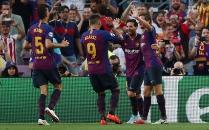 "Барселона" разгромила ПСВ, "Интер" вырвал победу у "Тоттенхэма"