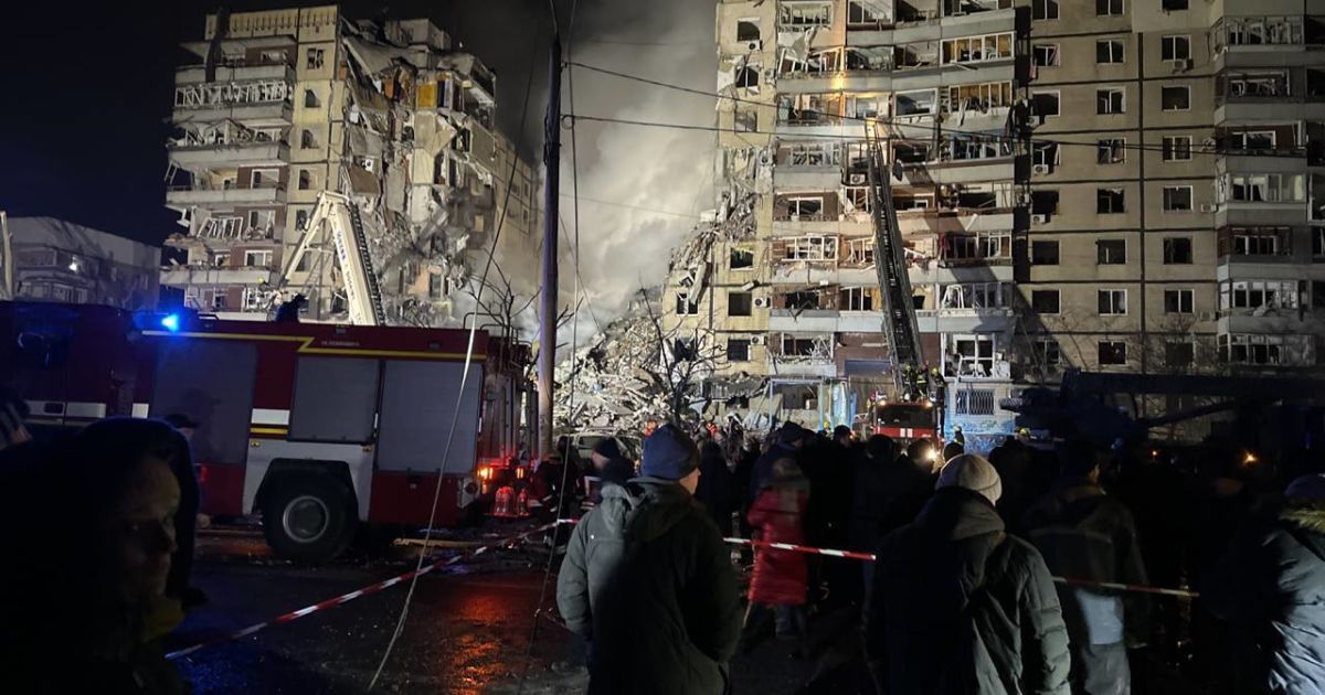 Ракетний удар по Дніпру 14 січня