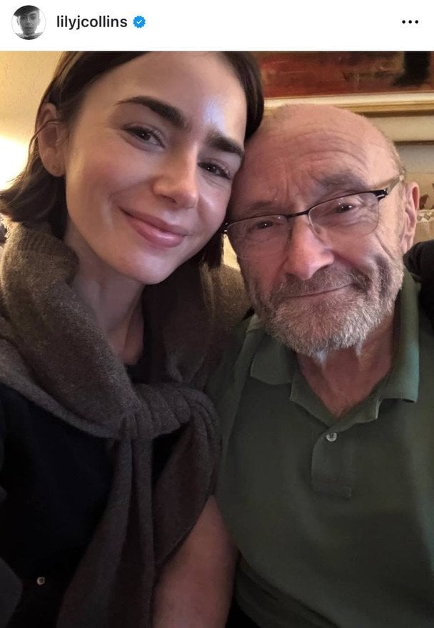 Лілі Коллінз із батьком / © Instagram Лілі Коллінз