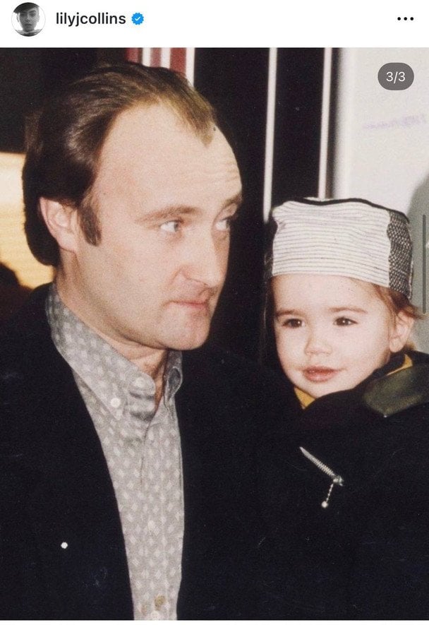 Лілі Коллінз із батьком / © Instagram Лілі Коллінз