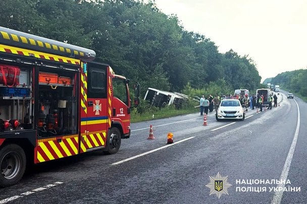 ДТП з автобусом / © Національна поліція Хмельницької області