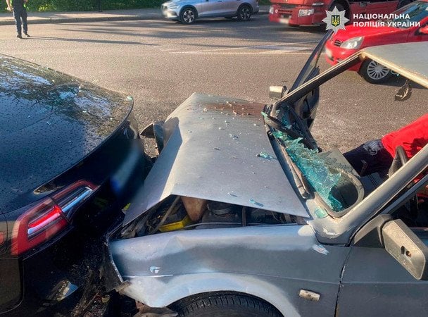 У Києві з вини п’яного водія сталася потрійна ДТП / © Поліція Києва