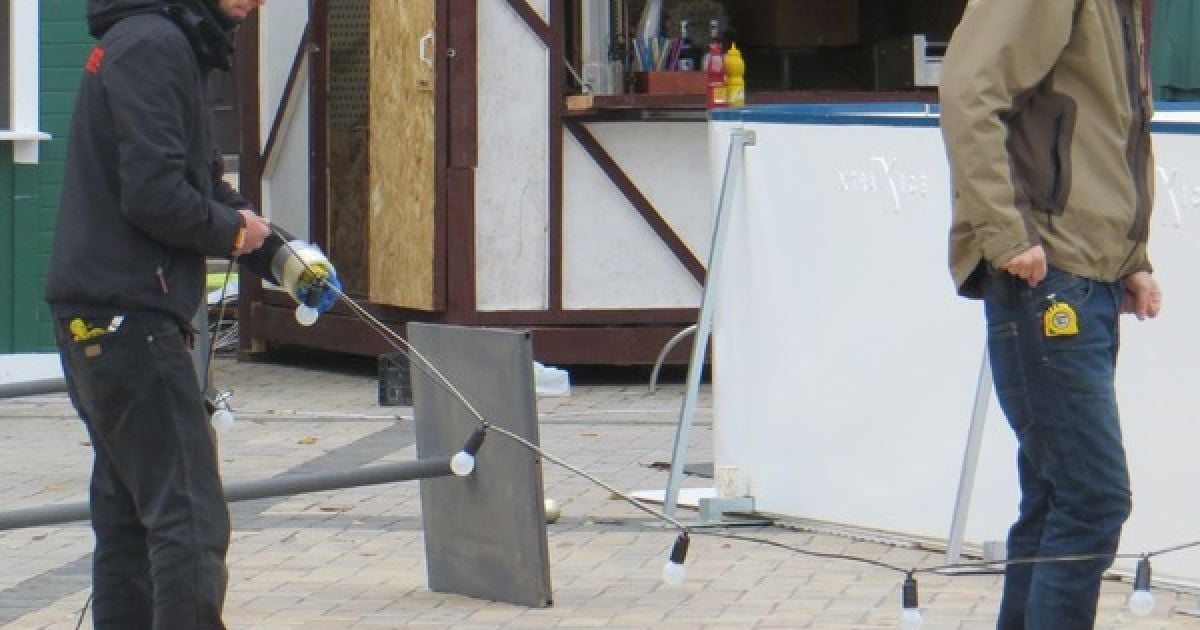 На Софийской площади в Киеве готовятся к новогодне-рождественским праздникам / © Вечерний Киев