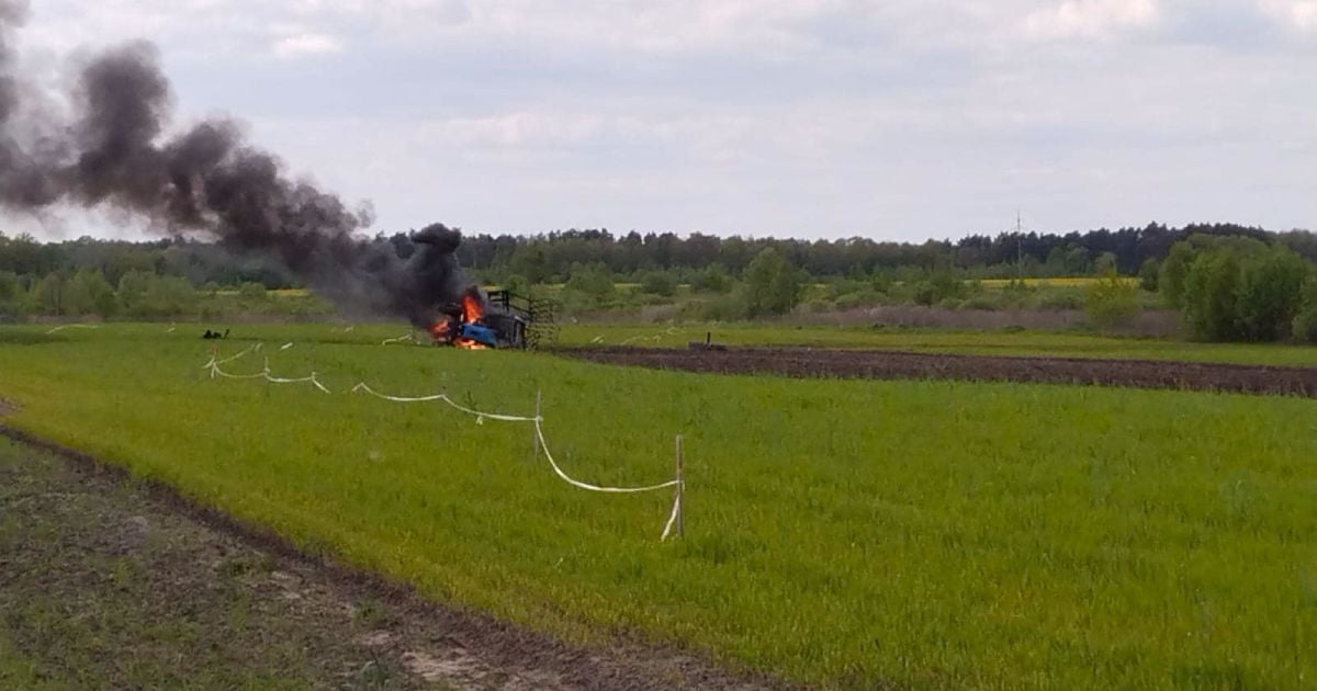В Ровенской области на мини взорвался трактор.