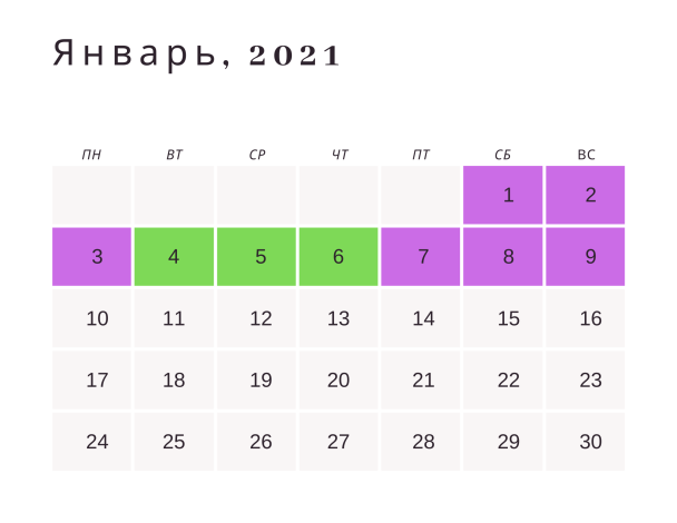 Когда в январе 2022 будут работать банки и СЭП