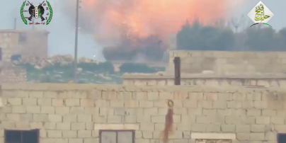 Сирийские повстанцы показали на видео, как подбили ракетой российский танк Т-90