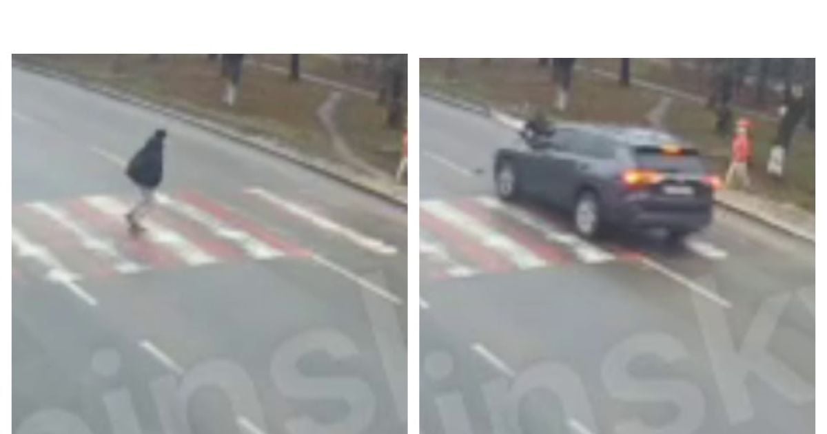 Скриншоты из видео ДТП, опубликованного в Сети