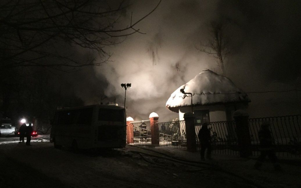 В Киеве ночью горела МАУП / © ВКонтакте/Дмитрий Синенко