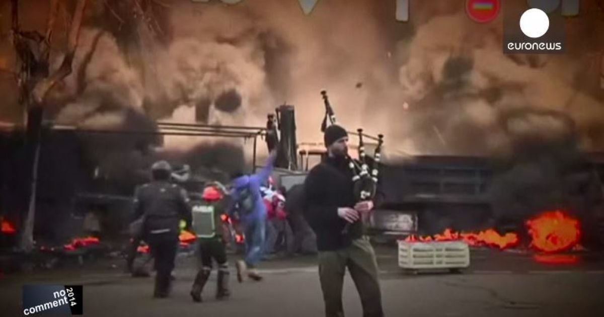Кадры Евромайдана от Euronews