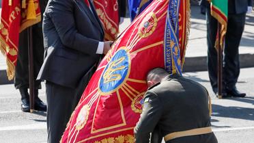 День Незалежності, Петро Порошенко, передача бойових стягів, прапорів / © Reuters