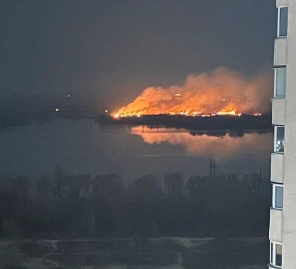 Пожежа в Екопарку Осокорки / фото соціальні мережі / © 