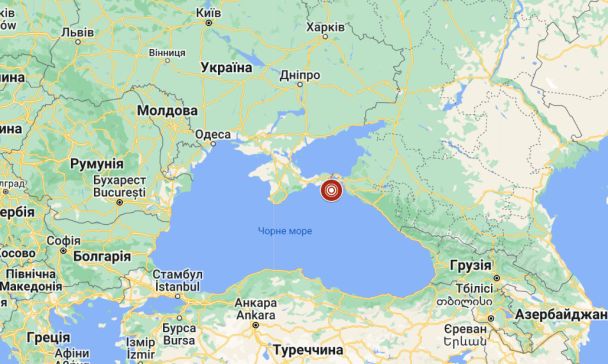 Мапа землетрусу у Криму. ФОТО: Головний центр спеціального контролю
