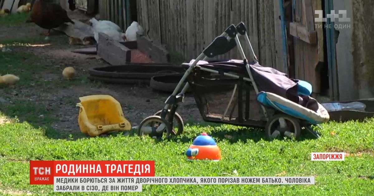 В Запорожье медики борются за жизнь 2-летнего мальчика, которого пытался зарезать отец