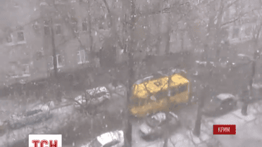 Весенний Крым засыпало снегом