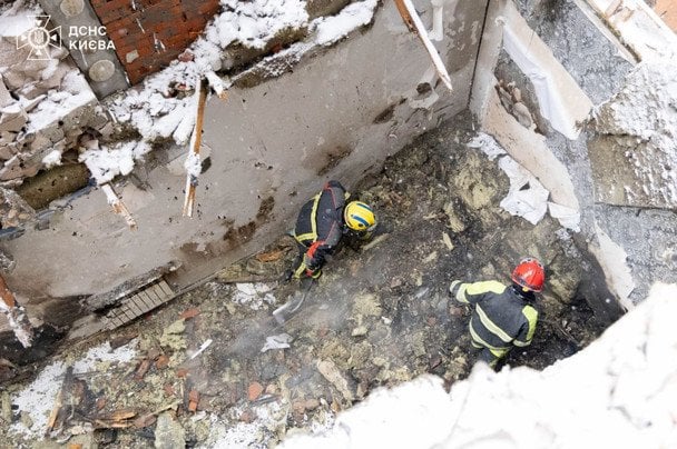 Атака на Київ 9 січня / © ДСНС України