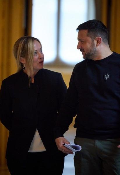 Джорджа Мелоні та Володимир Зеленський