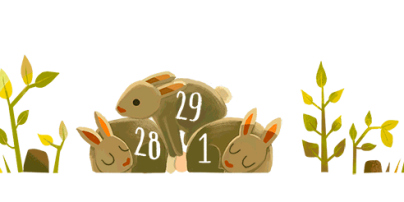 Google отметил высокосное 29 февраля забавными кроликами