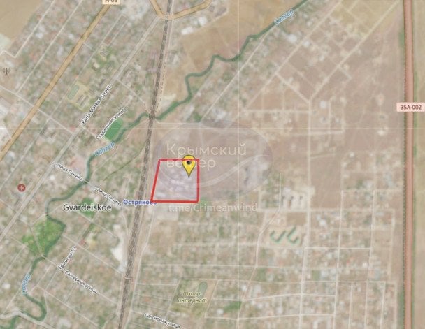 Пожежу на нафтобазі у Гвардійському видно з космосу / © Крымский ветер