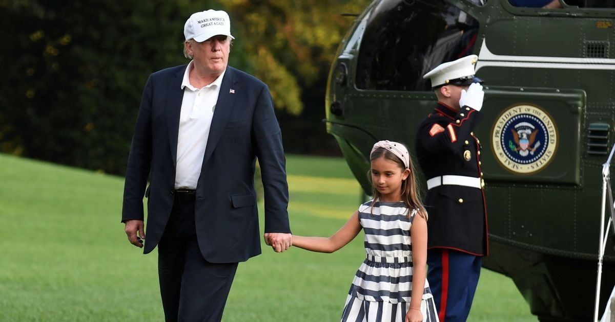 Дональд Трамп со внучкой