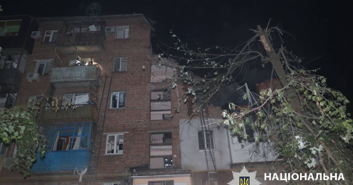 The aftermath of the night attack in Kharkiv