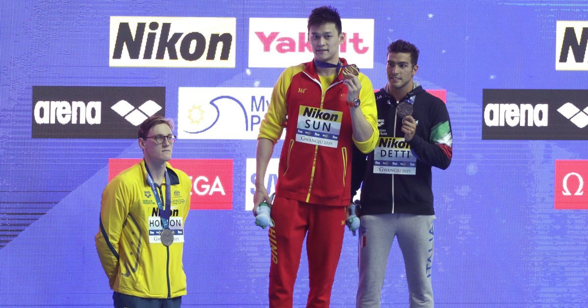 Австралийский пловец отказался разделить пьедестал Чемпионата мира с китайцем, оскандалившимся с допинг-тестами