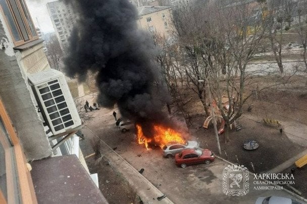 Удари були по Холодногірському та Новобаварському районах. / © Олег Синєгубов
