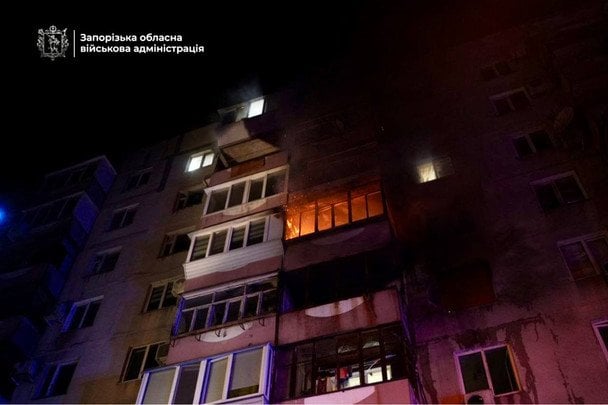 Атака РФ на Запоріжжя 5 жовтня / © Запорізька ОВА