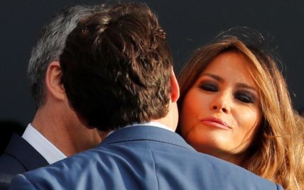 Надела прозрачное платье и целовалась с Трюдо: Мелания Трамп на банкете в Брюсселе