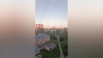 Атаку дронів на Петербург зняли на відео