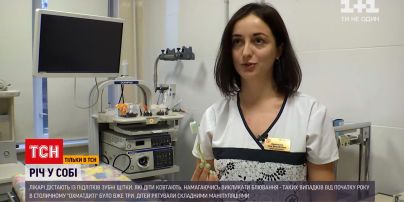 Медикам киевского "Охматдета" в третий раз за год приходится вытаскивать зубную щетку из пищевода ребенка