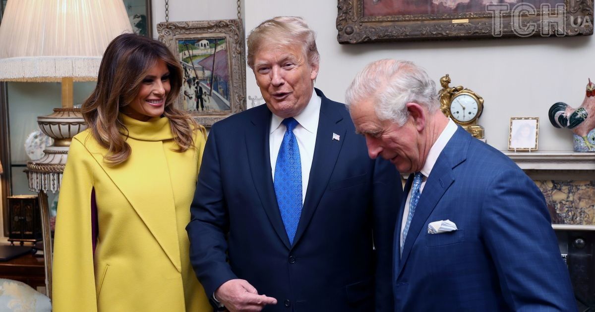 Супруги Трампов и британский монарх
