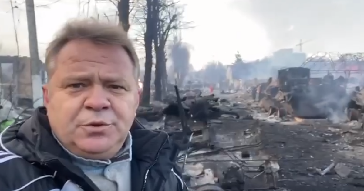 Мэр Бучи показал, как сейчас выглядят места боев в городе: видео