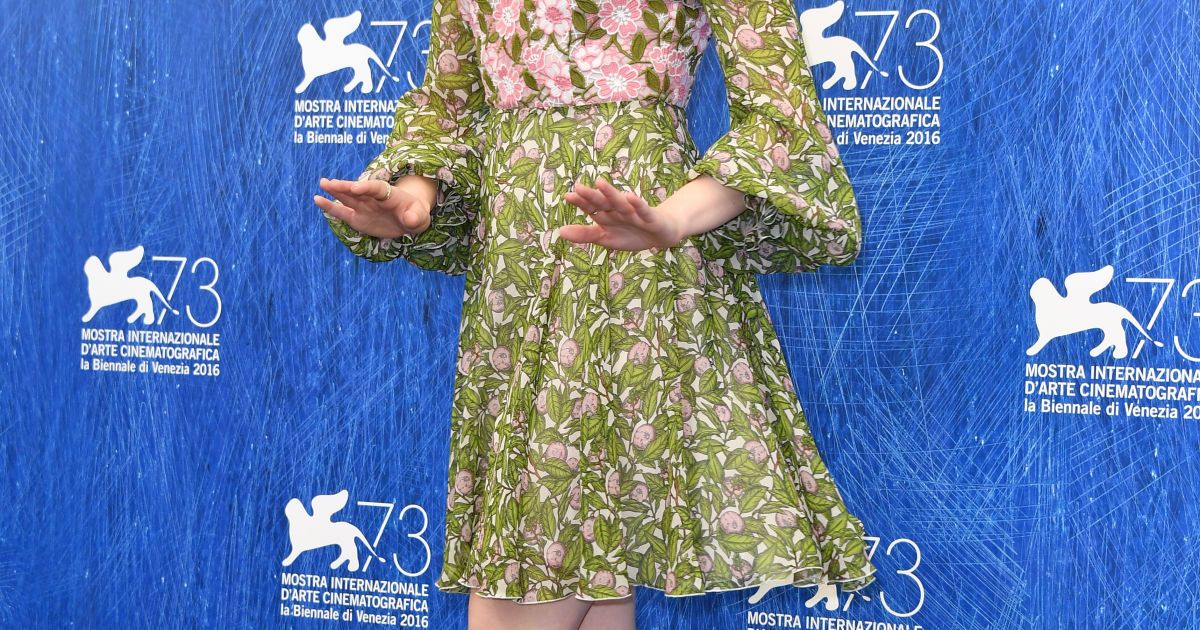 Эмма Стоун на фотоколле фильма "Ла Ла Лэнд"