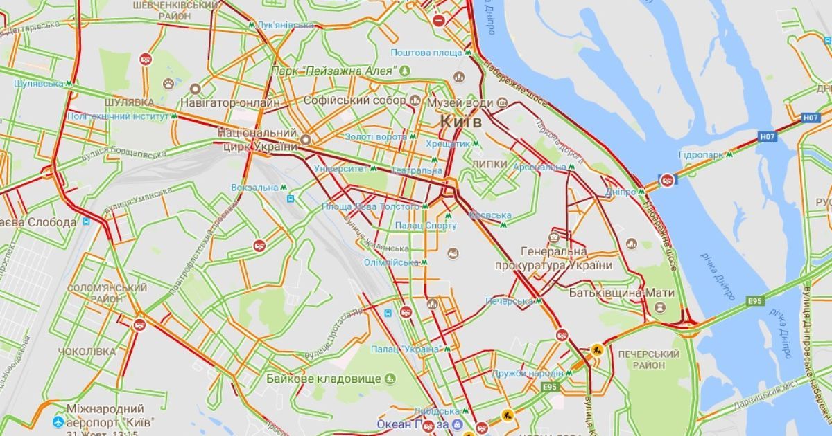 пробки в києві / © Google Maps